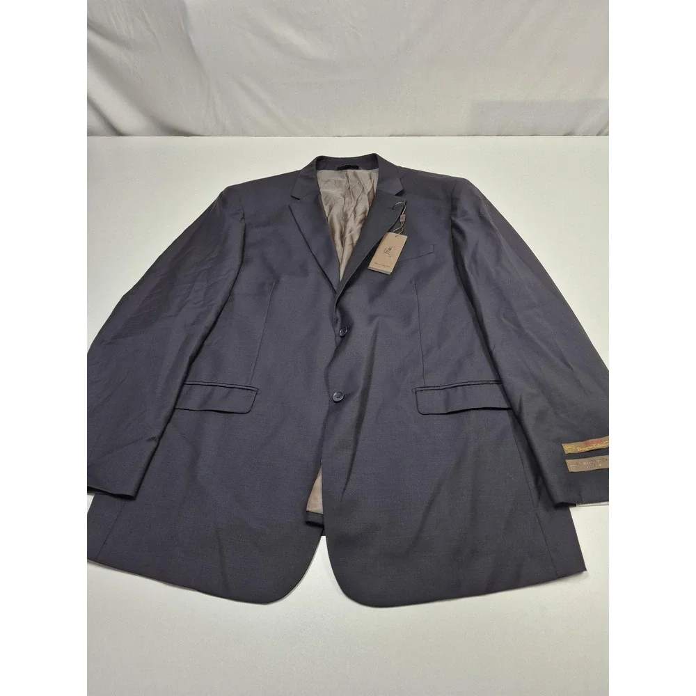 Prontomoda Suit Jacket Mens 50L Big Tall Navy Merino Wool Super 140s 2B NWT